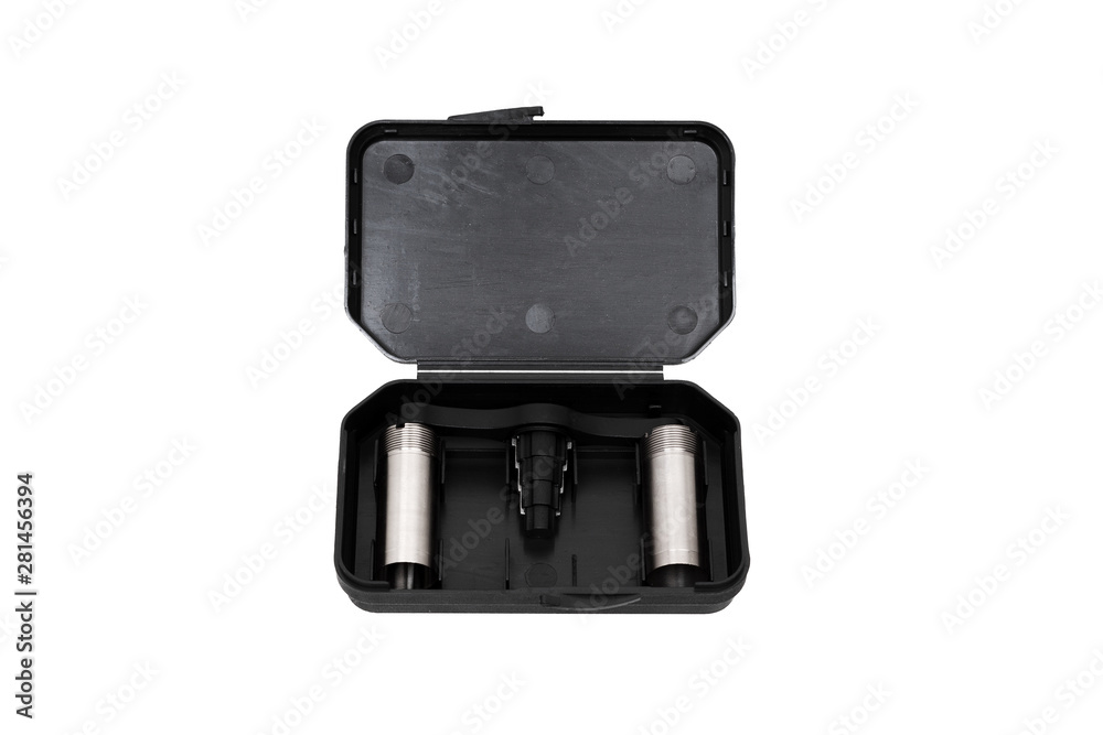 choke gun and key for them isolated on white back choke gun and key for them isolated on white back