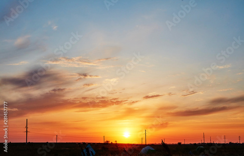 sunset over the countryside © Iuliia