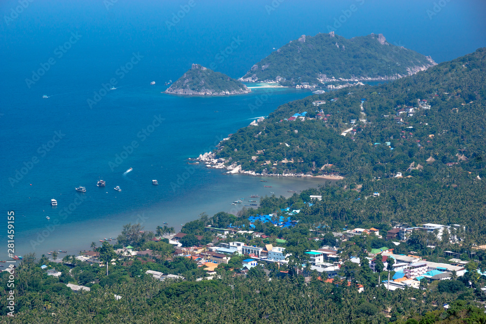 The view of the koh tao costal area