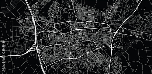 Urban vector city map of Breda, The Netherlands