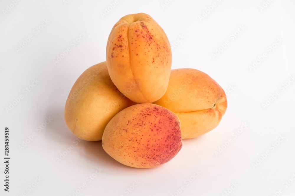 apricots isolated on white background apricots isolated on white background