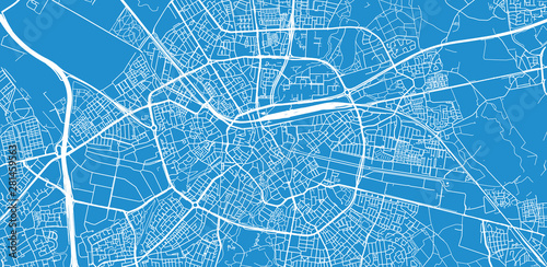 Obraz na plátně Urban vector city map of Eindhoven, The Netherlands