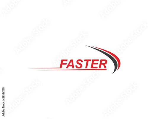 faster speed logo icon of automotive racing concept