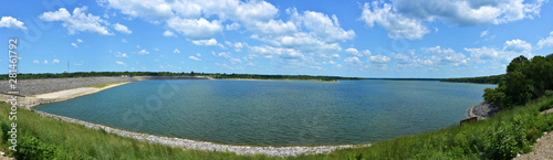 Lake Shelbyville, Illinois lake & dam panorama photo