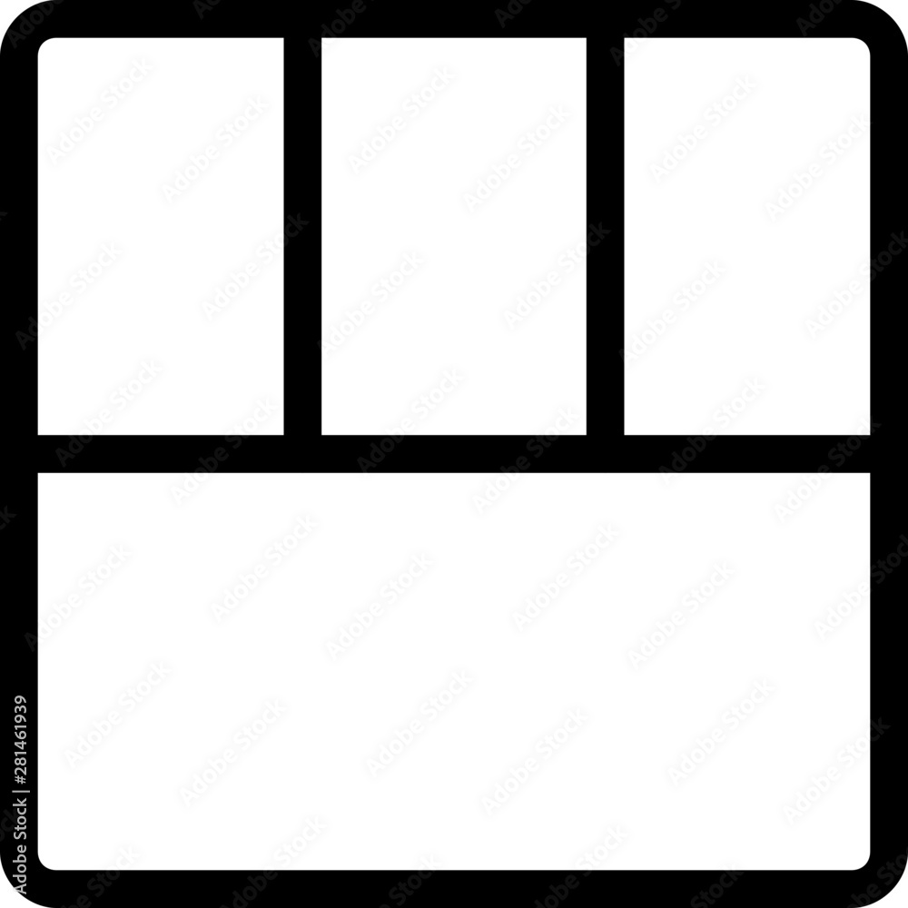 Bottom content section with row grid layout Bottom content section with row grid layout