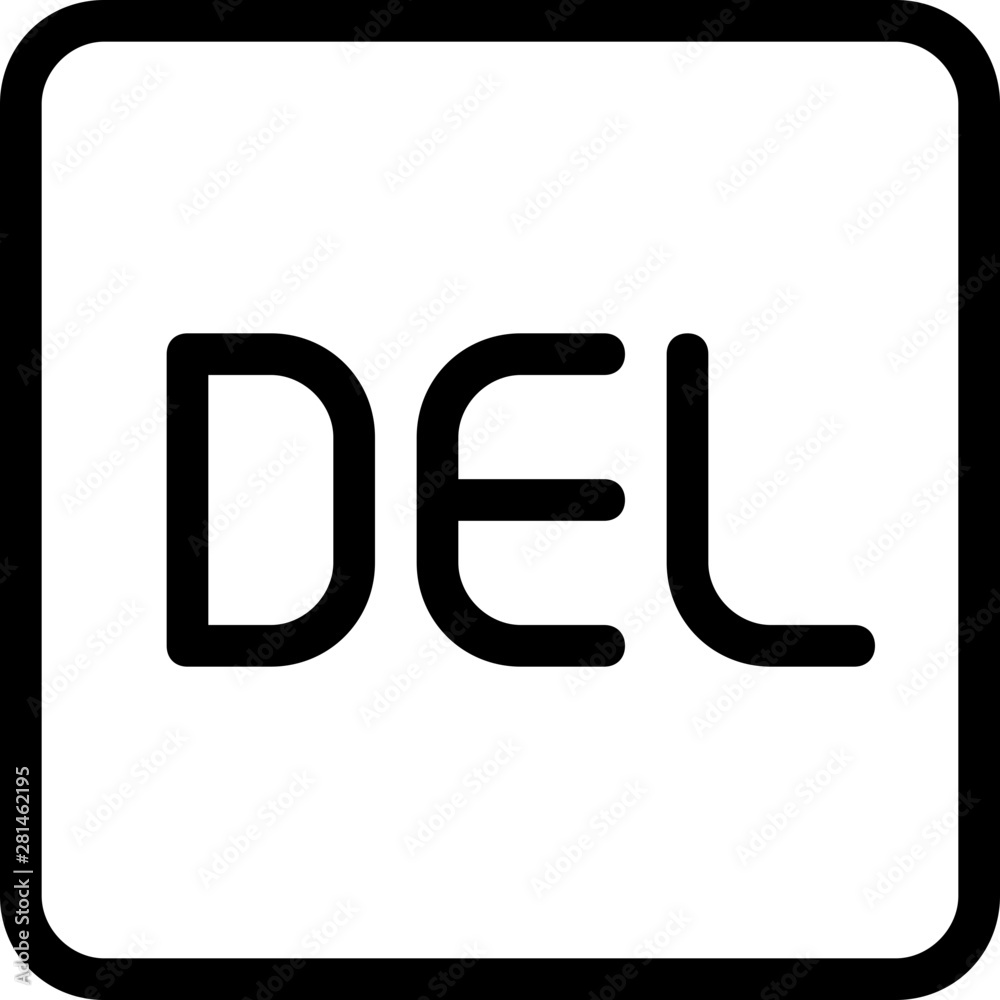 Delete function key on computer keyboard layout Delete function key on computer keyboard layout
