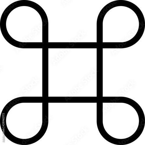 Bilde på lerret Computer command key button in macintosh system