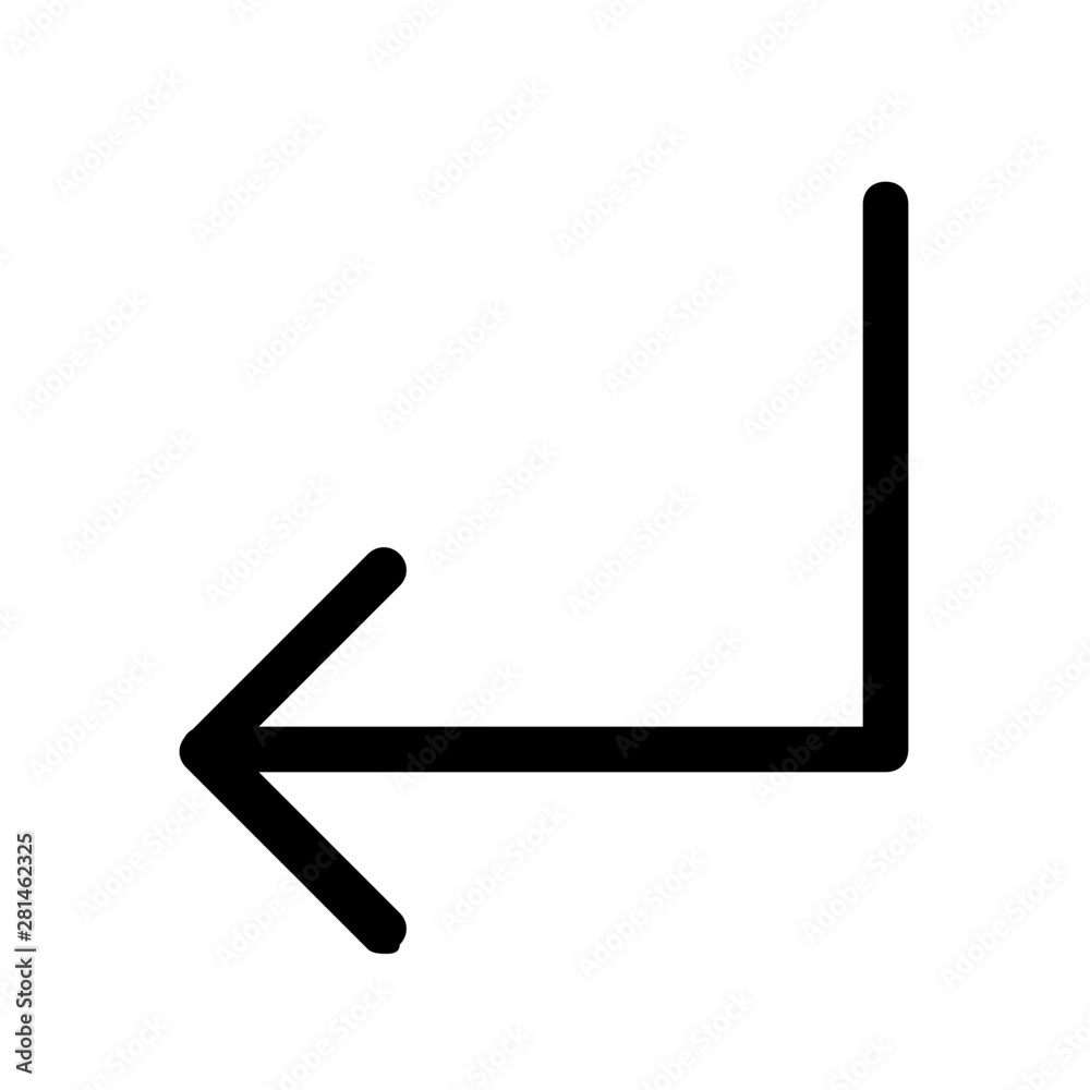 Enter button with arrow indication key layout Enter button with arrow indication key layout