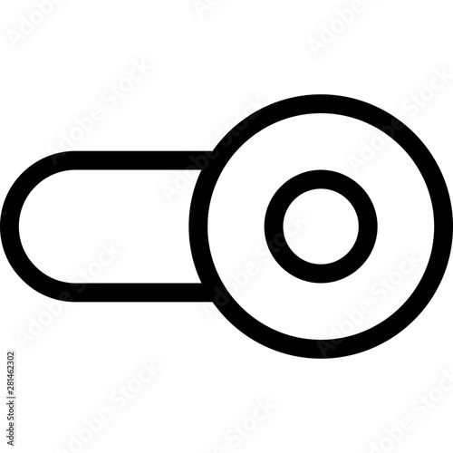 enable toggle slider isolated in white background