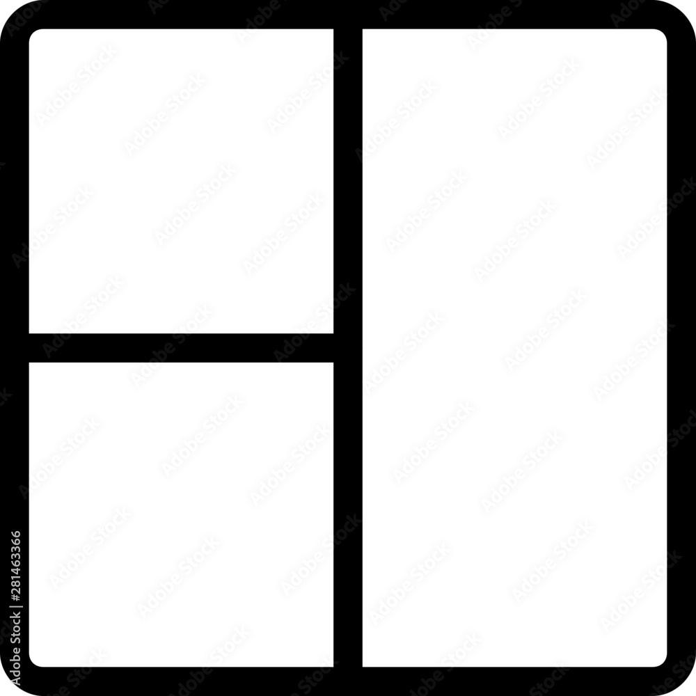 Right sidebar grid panel with boxes in section Right sidebar grid panel with boxes in section