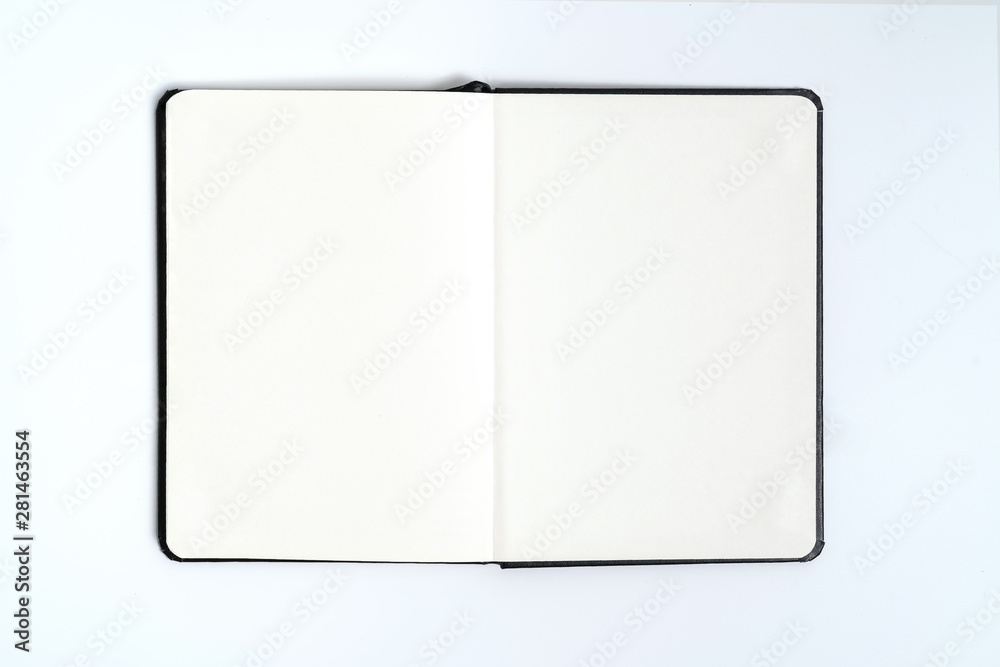 black notebook on white background with clipping path black notebook on white background with clipping path