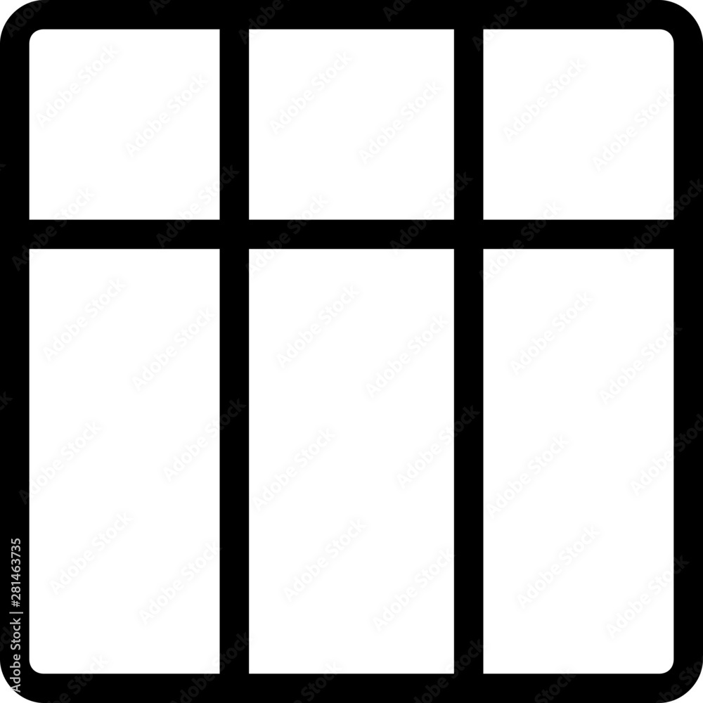 Fototapeta premium Top rows followed by vertical columns in table format