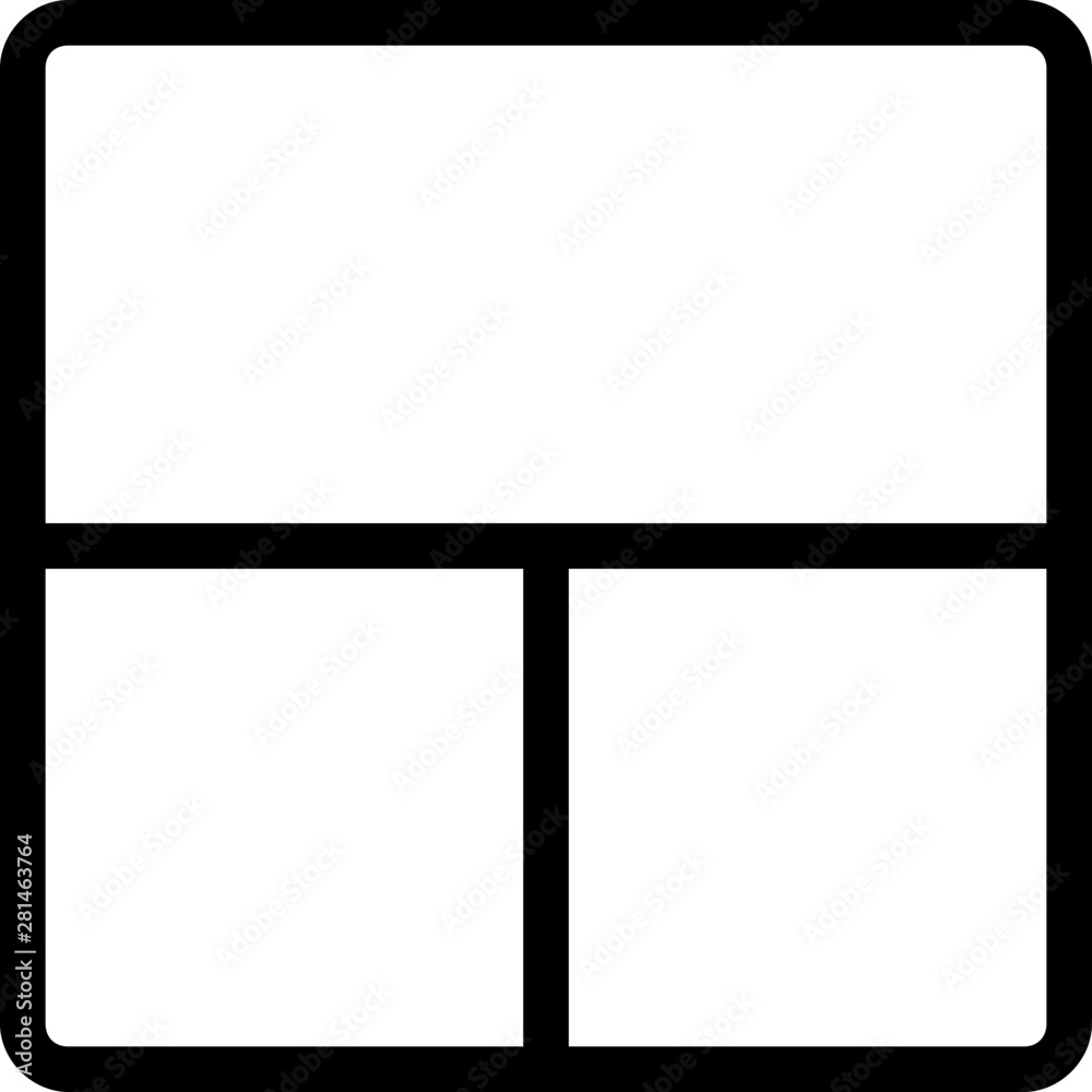 Obraz premium Top wide sidebar followed by partition at bottom