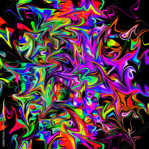 abstract illustration with colorful paint splashes