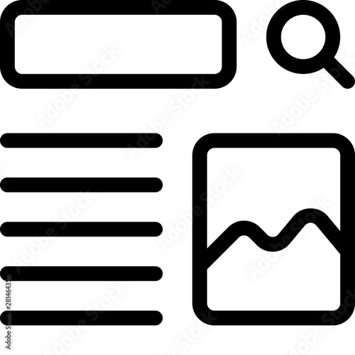 Online newsletter article search result layout template