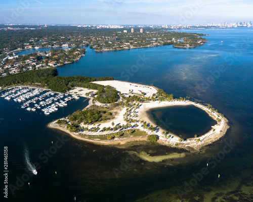 Fototapeta Naklejka Na Ścianę i Meble -  Matheson Hammock Park Miami Florida Aerial