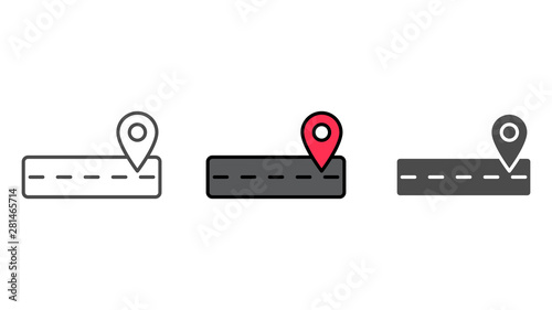 Road vector icon sign symbol