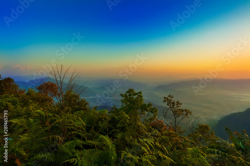 Beautiful sunraise view of Bandipur view point.