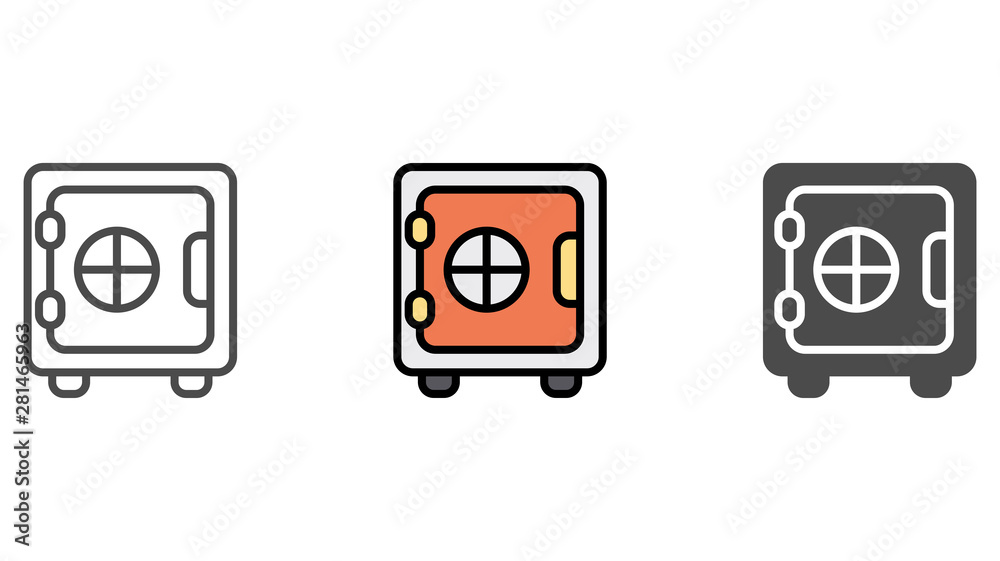 Safe box vector icon sign symbol Safe box vector icon sign symbol