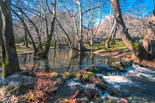 The park of Agios Nikolaos in Naoussa photo