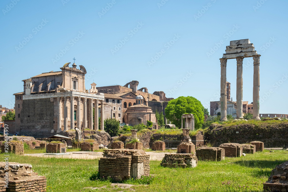 Roma Rome Forum Romain Foro Romano panorama panoramique  