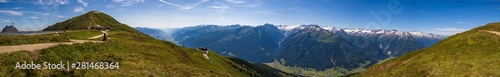 High resolution stitched panorama of a beautiful alpine view at Wildkogel Arena, Neukirchen, Salzburg, Austria