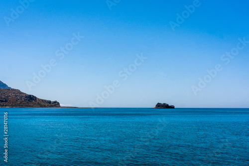 Panoramic view of the sea with rocks, Crete