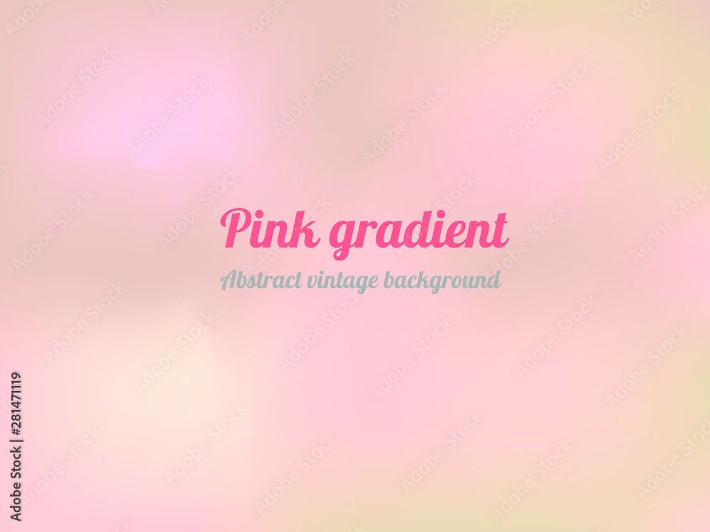 The vintage sweet pink gradient color, Pastel abstract background.