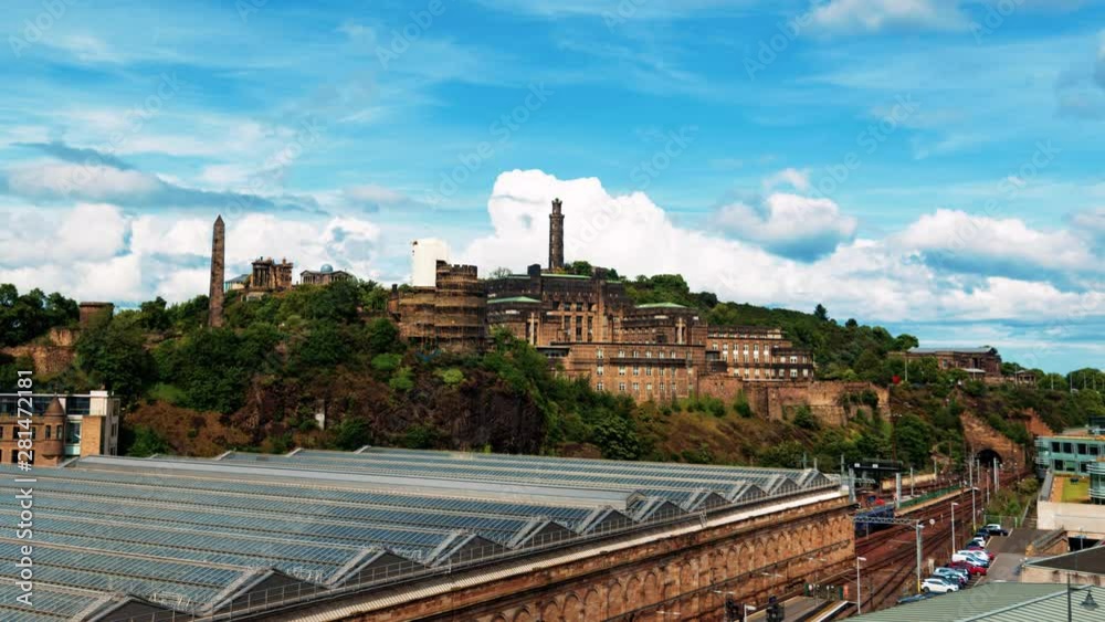 Time lapse view of Calton Hill in Edimburgh (Scotland) Time lapse view of Calton Hill in Edimburgh (Scotland)