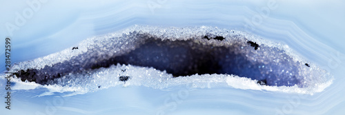 Hintergrund Achat blau, Achatdruse Makro Nahaufnahme Mineralien und Heilsteine photo