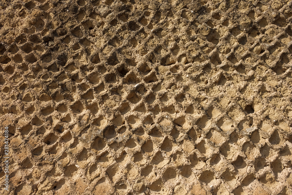 Brick wall ruins in ancient Pompeii. Texture Brick wall ruins in ancient Pompeii. Texture