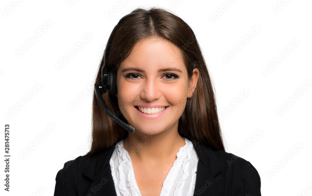 Portrait of a beautiful businesswoman isolated on white background Portrait of a beautiful businesswoman isolated on white background