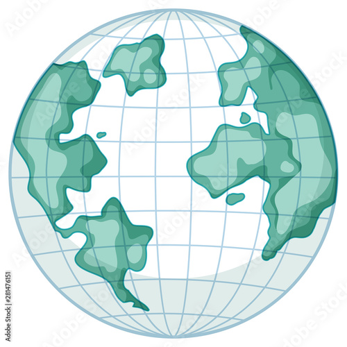 Large isolated outline earth