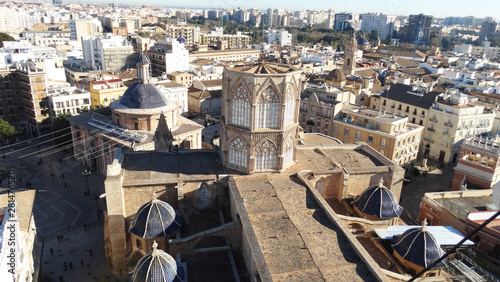 Spain. Valencia. Panorama of the city from the top of The Cathedral