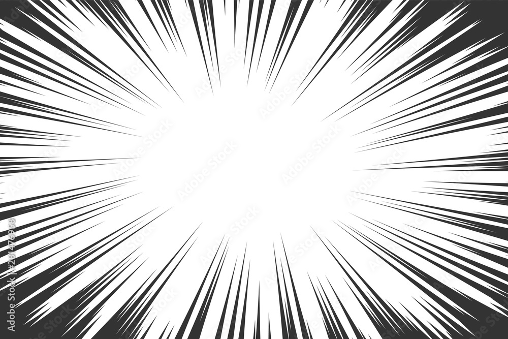 Comic book radial lines background. Manga speed frame. Explosion vector illustration. Star burst or sun rays abstract backdrop Comic book radial lines background. Manga speed frame. Explosion vector illustration. Star burst or sun rays abstract backdrop
