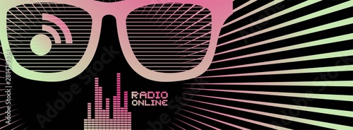 Modern glasses and radio online message