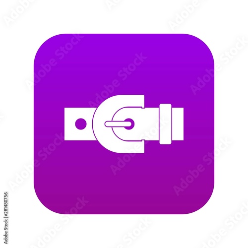 Buckle icon digital purple for any design isolated on white vector illustration © ylivdesign