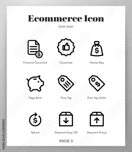Ecommerce icons Line pack