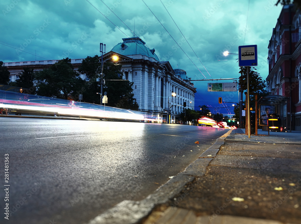 custom made wallpaper toronto digitalLong exposure road traffic in Sofia, Bulgaria. Photo taken on 7/29/2019