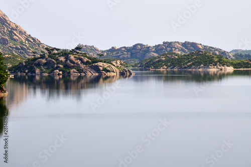 Samilpo lake landscape. North Korea photo
