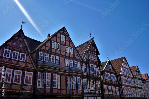 Row of half-timbered houses in the old town of Celle © pisces2386
