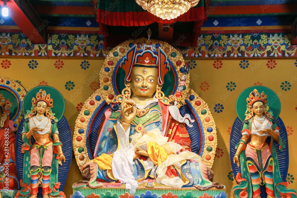 Buddhism God at Khumjung monastery in Khumjung village located north of Namche bazaar on the way to Everest base camp Trekking in Nepal
