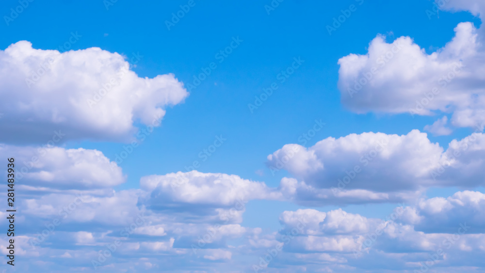 Blue sky with clouds in summer sunny day Blue sky with clouds in summer sunny day