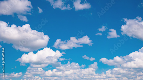 Blue sky with clouds in summer sunny day