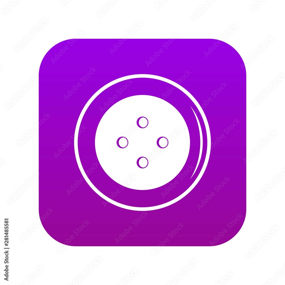 Button for clothing icon digital purple for any design isolated on white vector illustration Button for clothing icon digital purple for any design isolated on white vector illustration