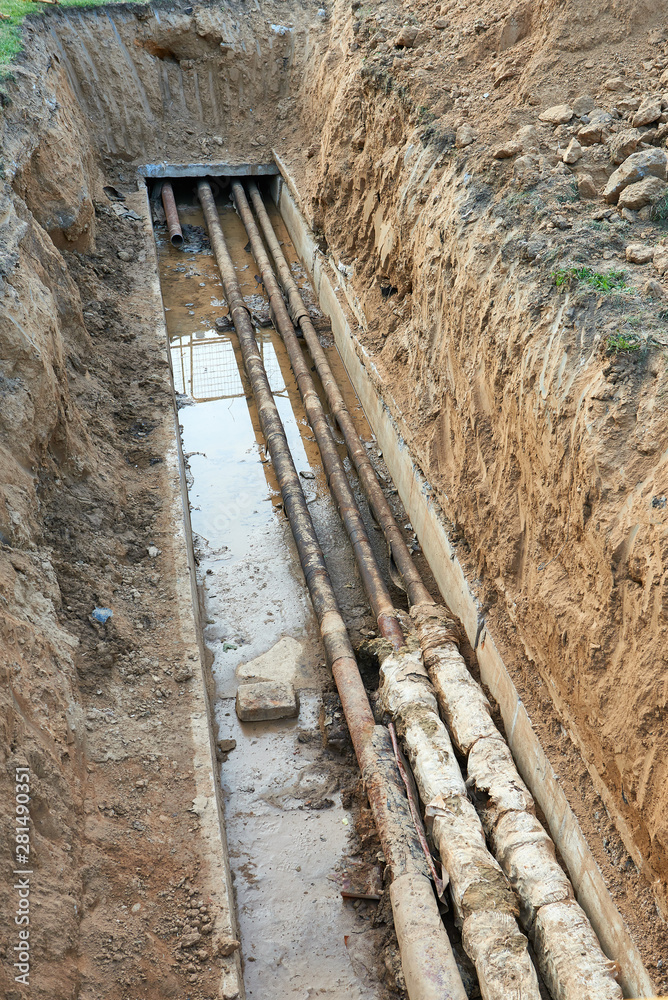 Process of repair or replacement communications, old heat and water