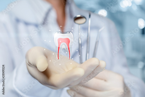 The concept of dental treatment. photo