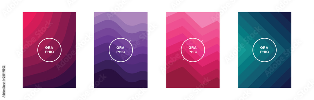 Cool gradients Design. Minimal covers design. 