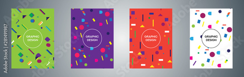 Set Covers with minimal design. Cool geometric backgrounds. Applicable for Banners, Placards, Posters, Flyers etc