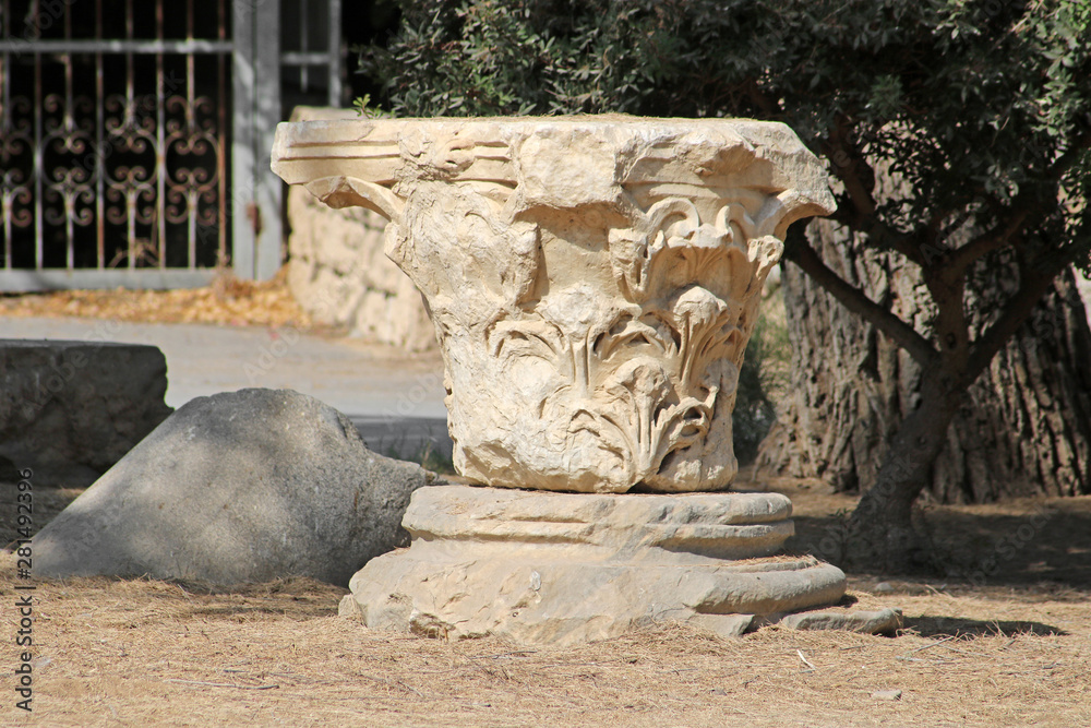 Roman ruins in the park, Ashkelon, Israel